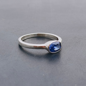Blue Sapphire Ring, Handmade Ring, 925 Silver Ring, Bohemian Jewelry, Natural Sapphire Ring, Statement Ring, Women Ring, Minimalist Ring