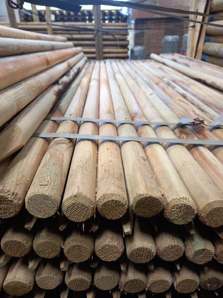Round Wooden Fence Posts HC4 Pressure Treated Pick the Size and