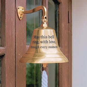 Personalized Brass Nautical Bell: Solid Brass, Engraved Option