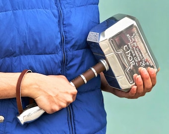 Personalized Thor Hammer Mjolnir Replica – Handcrafted Norse Mythology Decor, Custom Engraved Avengers Fans Gift