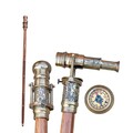 Personalized Brass Walking Cane with Telescope & Compass - Steampunk Dollond London 1920 Replica - Victorian Handmade Cane, Perfect for Gift product logo