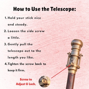 Step-by-step guide on how to extend and focus the telescope for manual viewing.