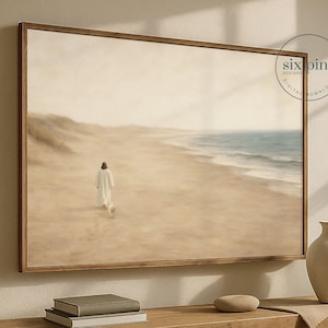 I Will Follow You Jesus Print | Christian Wall Art | Modern Jesus Art | Printable Canvas Wrap | Large Wall Art |  DIGITAL DOWNLOAD
