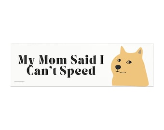 Imán divertido para coche con forma de perro: «Mi mamá dijo que no puedo correr» / Regalo original para amantes de las mascotas / Decoración adorable para el vehículo / Calcomanía impermeable divertida para la Generación Z