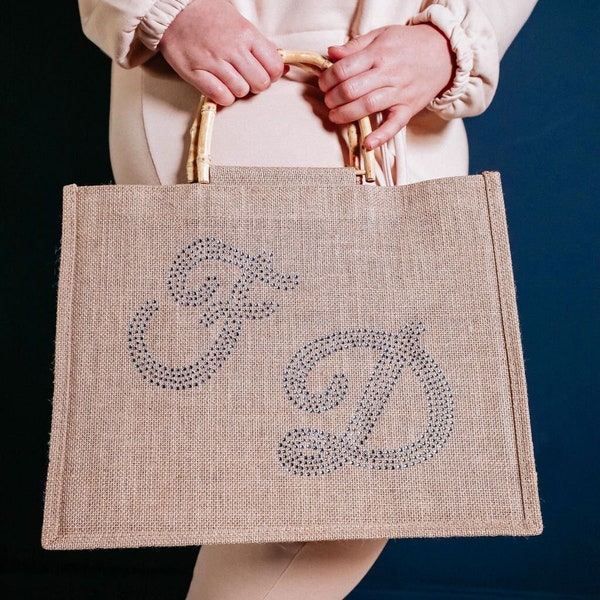 Personalised shopping bag  Jute * Bamboo