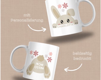 Tasse Ostern, Ostergeschenk, Tasse personalisiert, Kinder, Freundin, Tasse mit Namen, Ostertasse