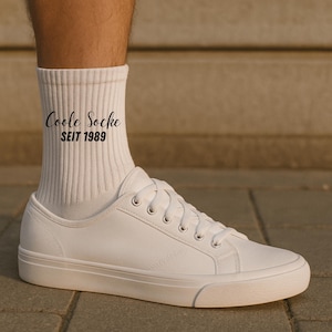 Cool socks, vintage socks, year of birth, tennis socks, men&#39;s gift, round birthday gift idea, work colleague socks