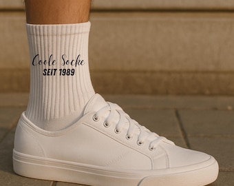 Cool socks, vintage socks, personalized socks, men's gift, round birthday gift idea, work colleague socks