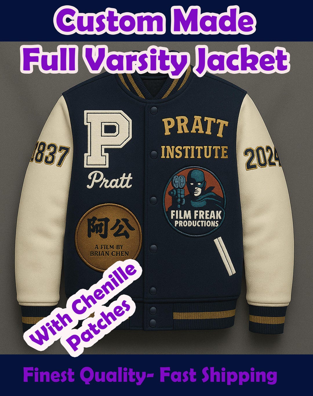 *p(R)ojectR® Logo Varsity Jacket p(R)ojectR® 2023 2nd Collection -New Delivery-｜VERTICAL
