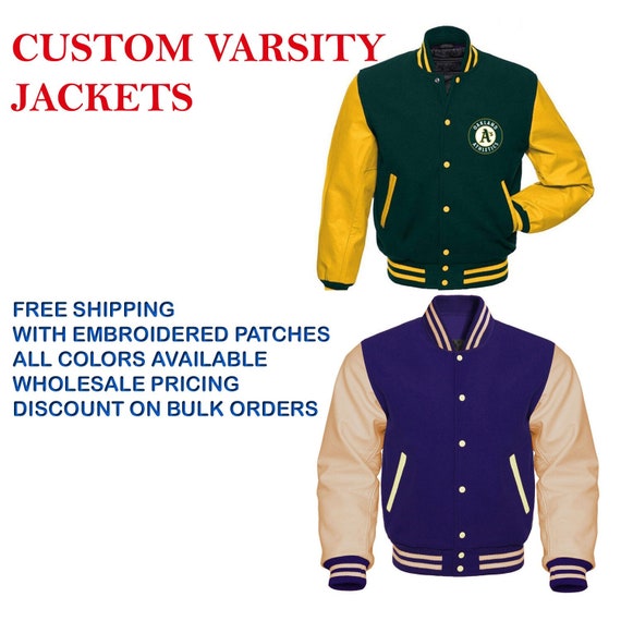 Chenille Letter Embroidery Patches Custom College Leather Sleeve Blue Wool  Varsity Baseball Letterman Jacket Men - China Men's Jacket and Baseball  Varsity price