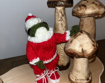 Knitted Frog Christmas Froggie!!