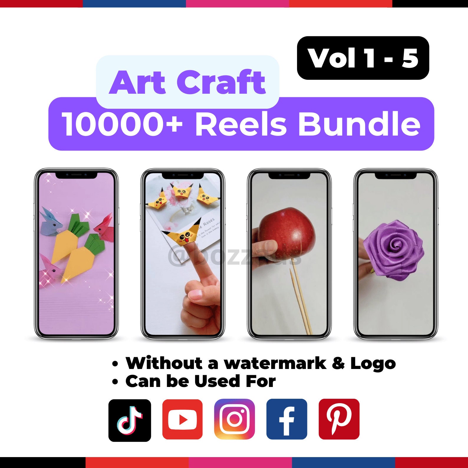 Art Craft Reels Bundle Allinone Vol 1 to Vol 5 10000 Etsy