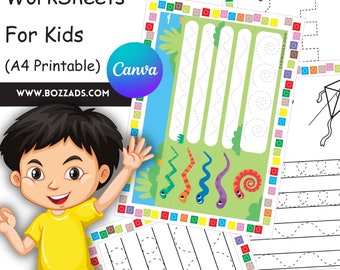 Writing Practice Worksheet for Kids: Create a Fun Baby Book for Writing Practice with Engaging Canva Templates!