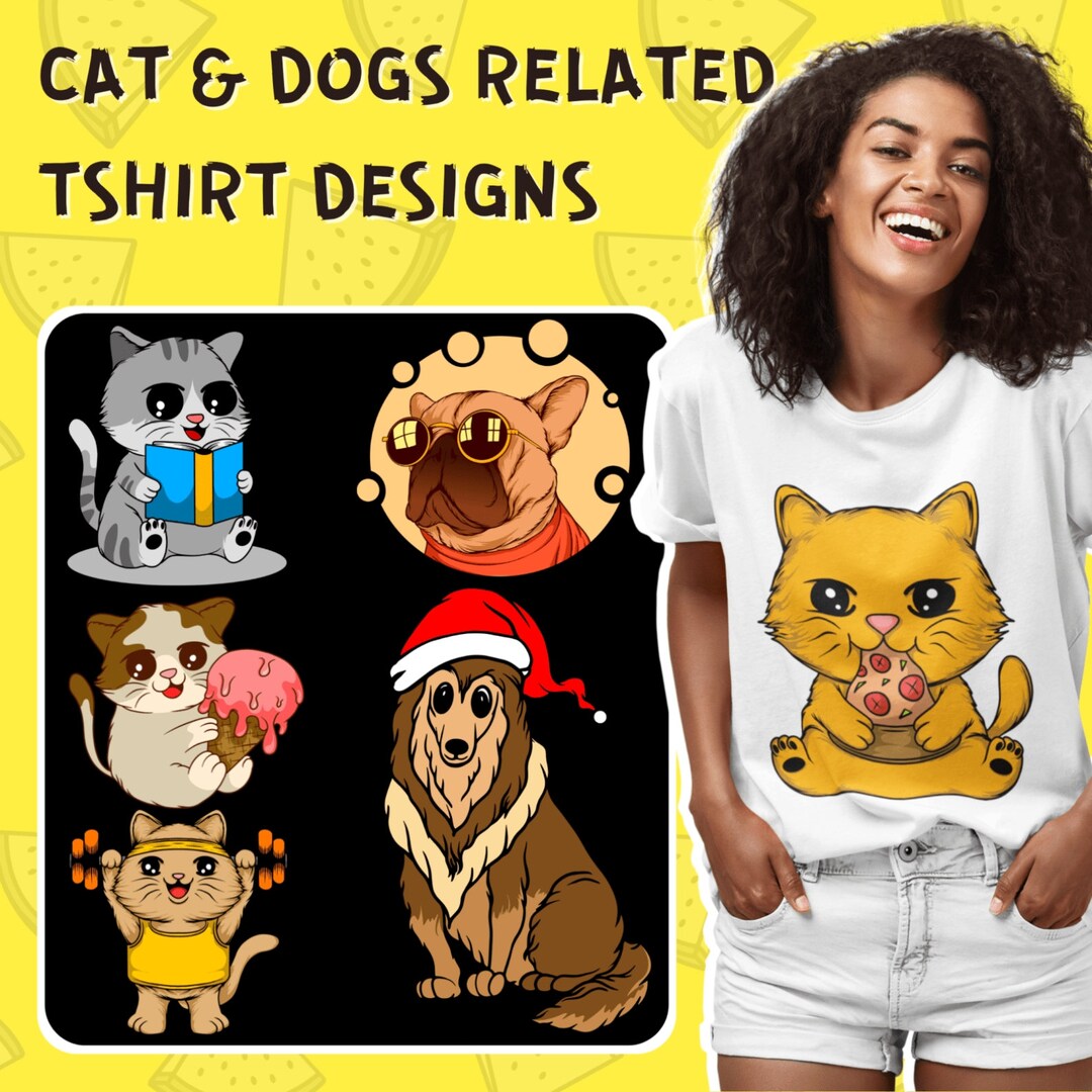 Unique Dog and Cat SVG Designs Bundle Tshirt, Mug, Mobile Cover