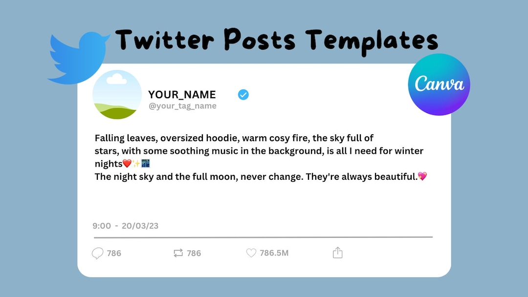 Twitter Posts Templates for Social Media 7 Canva Templates for Stylish Twitter Posts Templates for Social Media 7 Canva Templates for Stylish