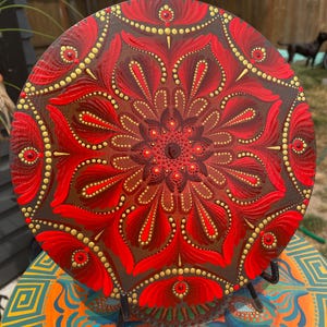 9 inch Original Hand Painted Wall Mandala
