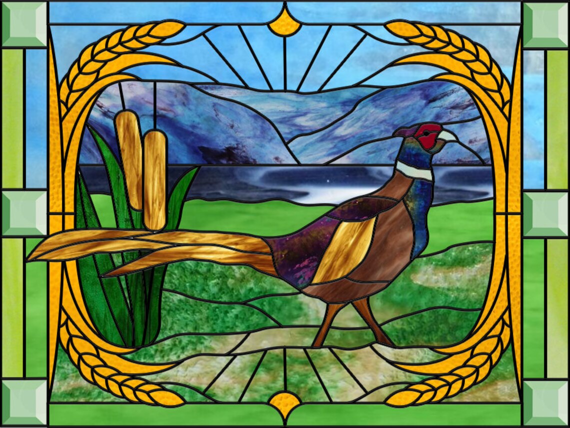 Pheasant Stained Glass Pattern - Etsy