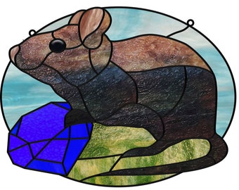 RAT - Spirit Animal Stained Glass Pattern - Number 8 in the Spirit Animal Series by Carolyn Murie