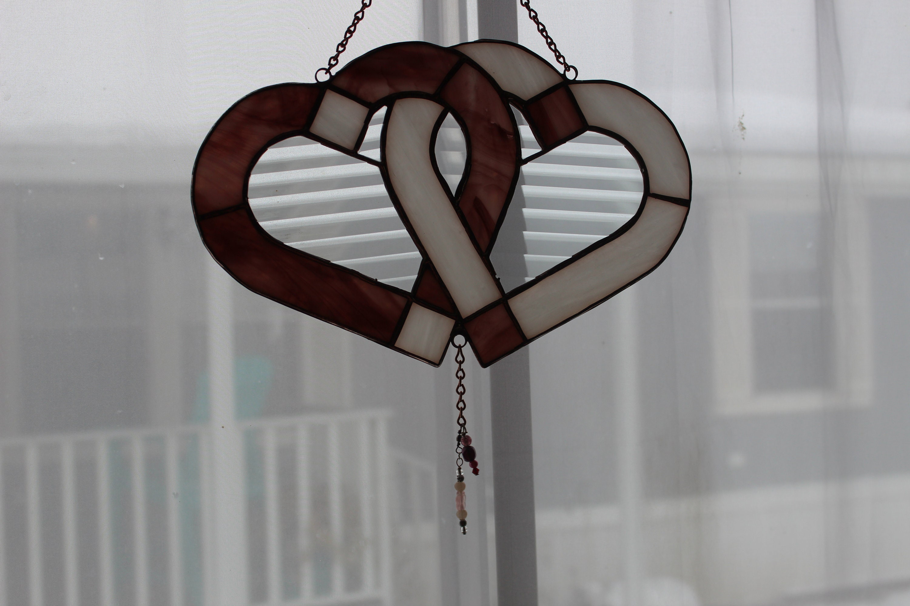 Interlocking Heart Stained Glass Pattern and Fan Lamp Pattern - Etsy