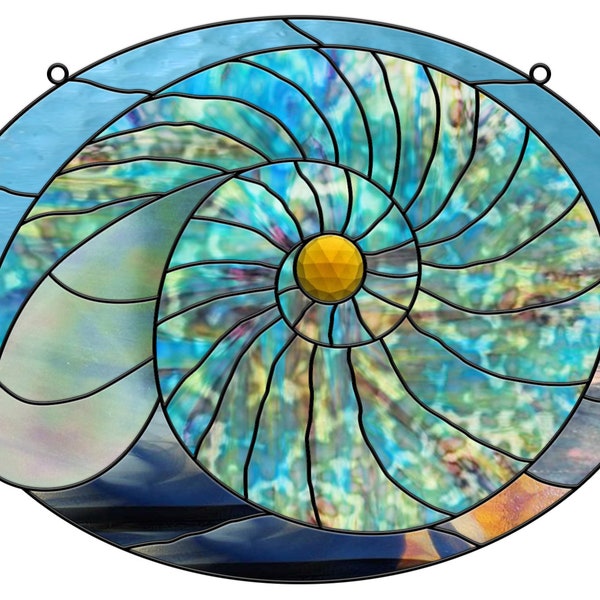 NAUTILUS Spirit Animal Stained Glass Pattern - Number 17 in the Spirit Animal Series by Carolyn Murie