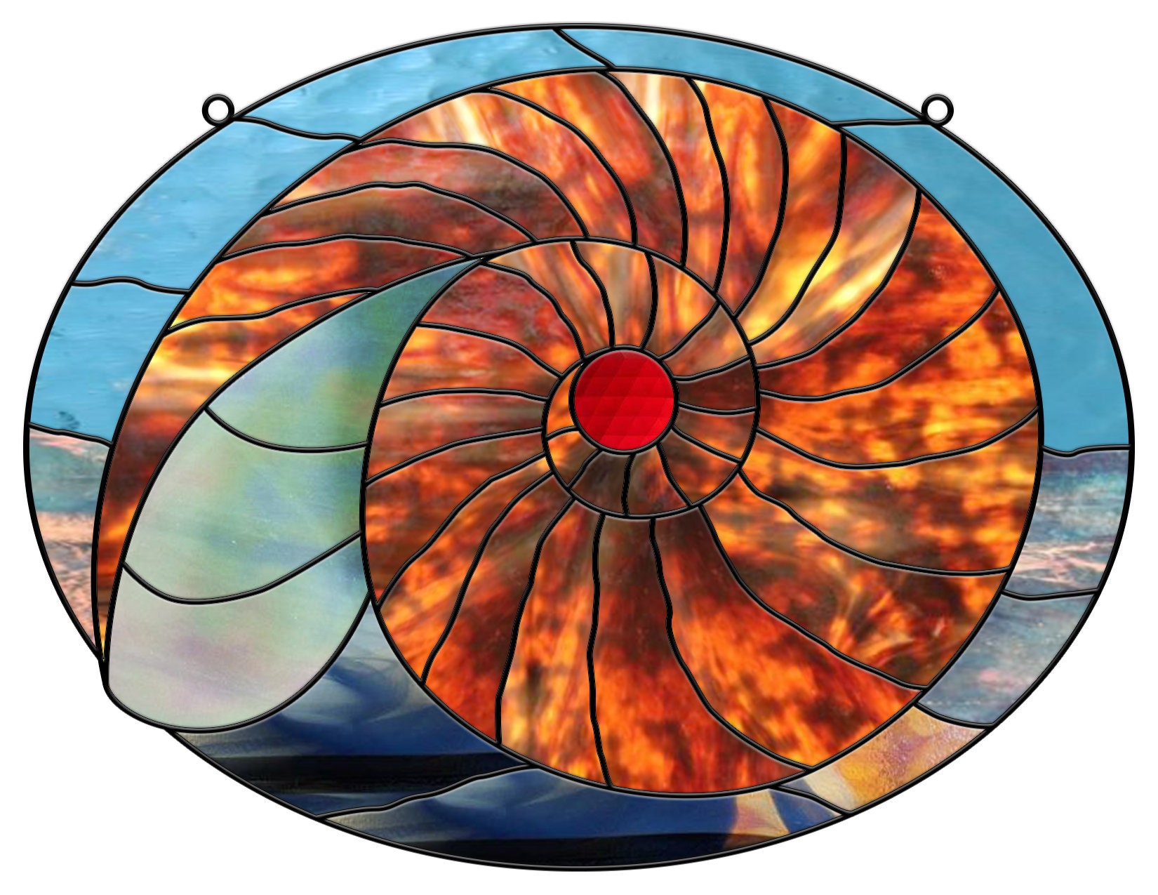 NAUTILUS Spirit Animal Stained Glass Pattern Number 17 in the Spirit Animal Series by Carolyn ...