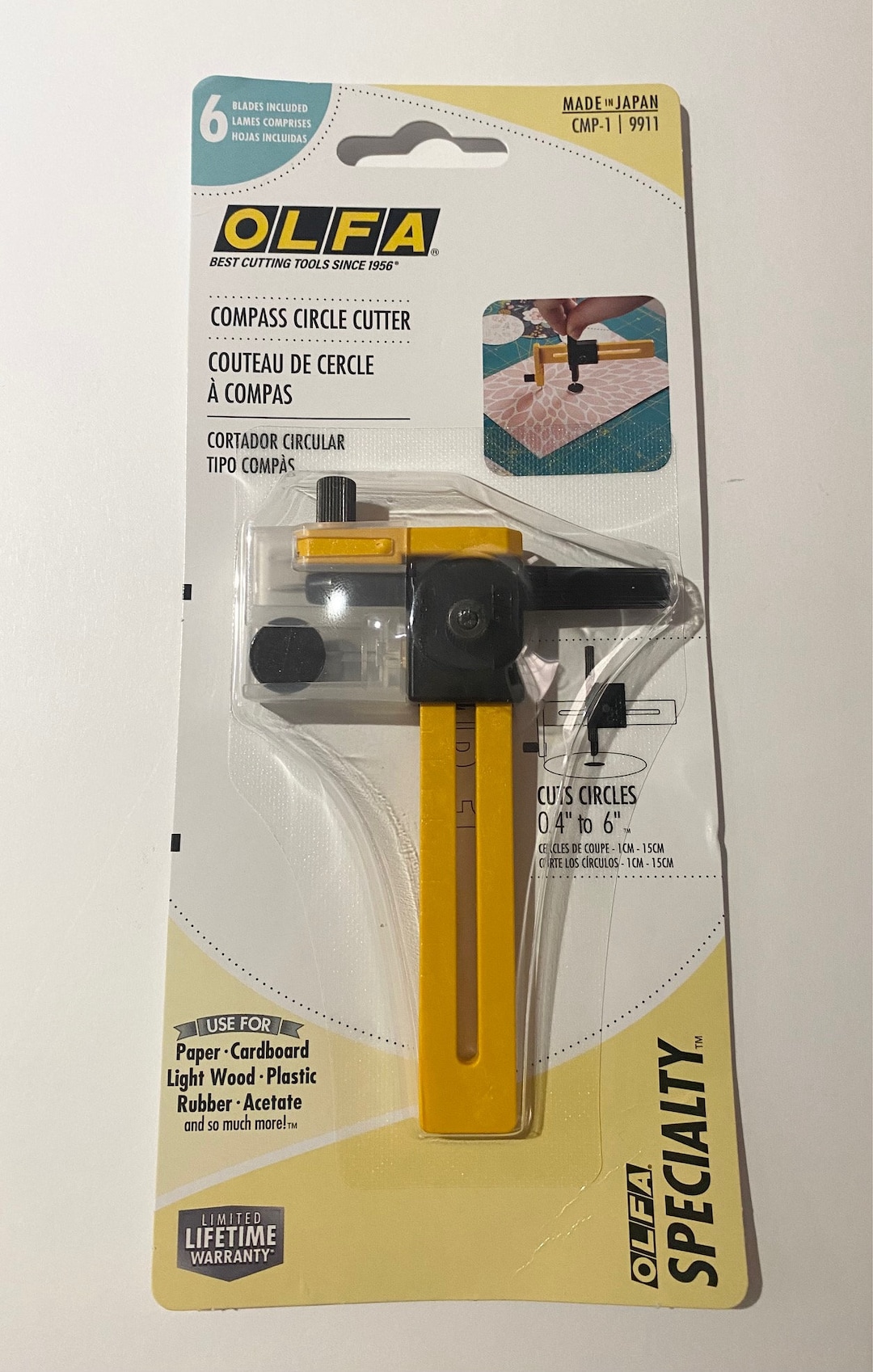 OLFA Compass Circle Cutter CMP1 adjustable Compass Style Rotary Circle