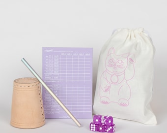 Würfelspiel LILA 5er Set