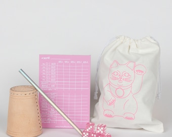 Würfelspiel ROSA 5er Set