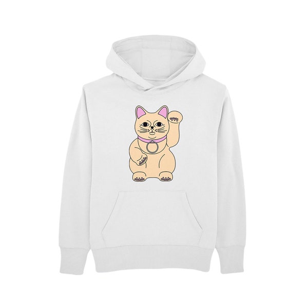 Hoodie WINKEKATZE WEIß