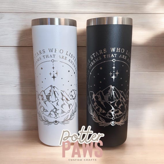 ACOTAR Engraved Tumbler: to the Stars Who Listen, 20oz Matte Black - Etsy