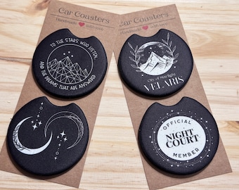 Car Coasters | A Court of Thorns and Roses (ACOTAR) | To The Stars | Velaris | City of Starlight | Night Court