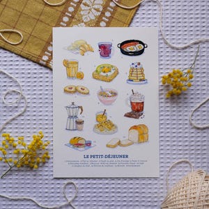 Affiche | Reproduction aquarelle | Collection « Le petit-déjeuner »