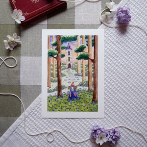 Illustration | Reproduction aquarelle | La fleur magique du printemps