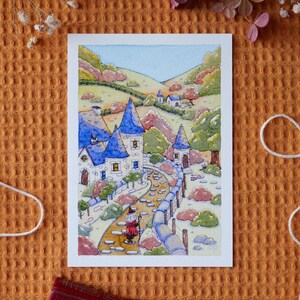 Illustration | Reproduction aquarelle | La prairie d'automne