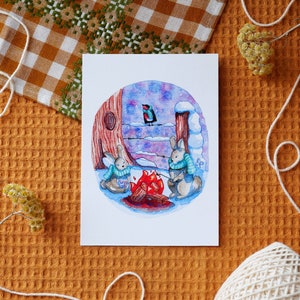 Illustration | Reproduction aquarelle | Souvenirs enneigés