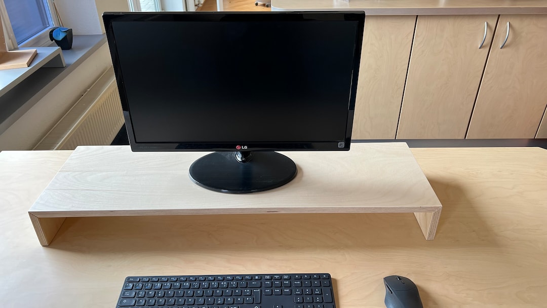 Monitor Stand, Monitor Riser, Birch, Multiplex - Etsy