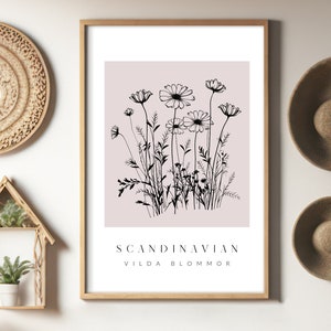 Scandinavian Swedish Printable Art. Wild flowers - perfect for your gallery wall