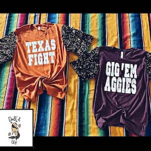 Custom Sequin Sleeve Game Day Spirit Tee