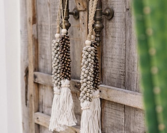 Long Seashells Tassel Boho Coastal Handmade