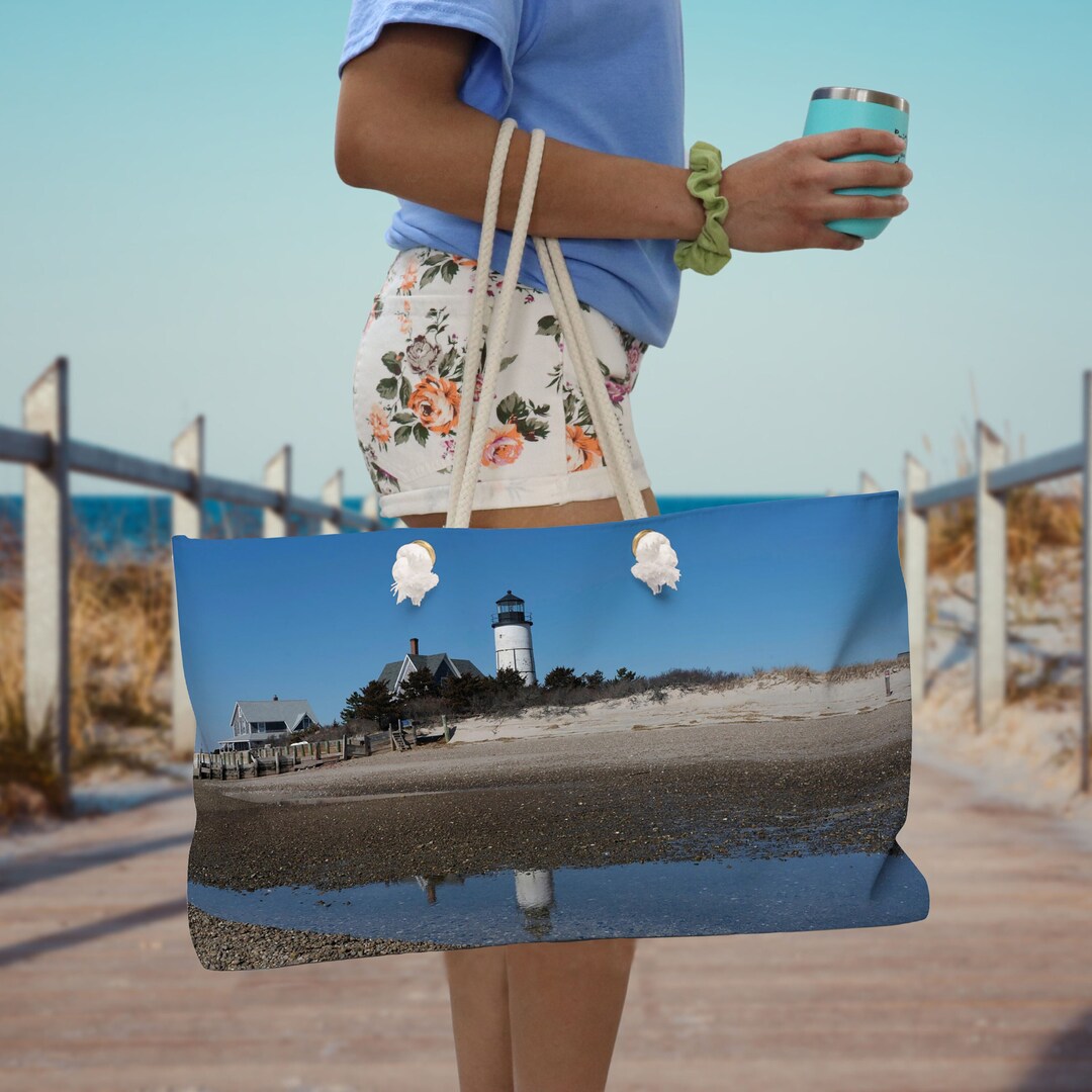 Weekender Beach Bag Cape Cod Souvenir Bridesmaid Gift for Women Travel