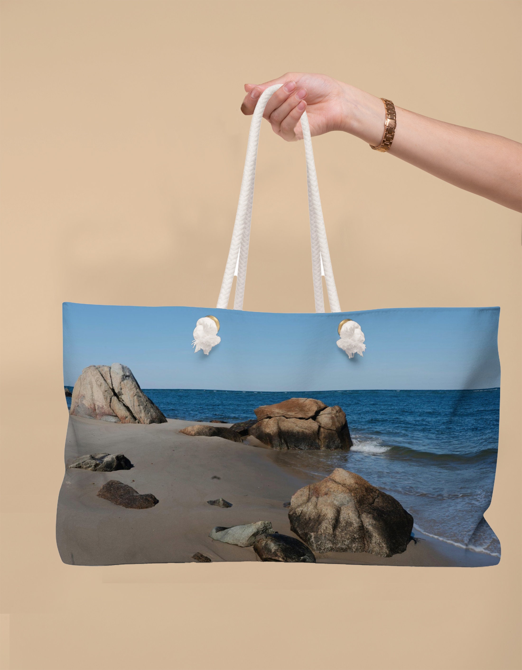Water Sand Rocks Cape Cod Weekender Bag Cape Cod Souvenir Etsy