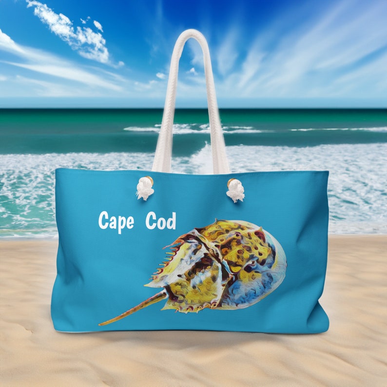 Horseshoe Crab Weekender Beach Bag Cape Cod Souvenir Bridesmaid Gift