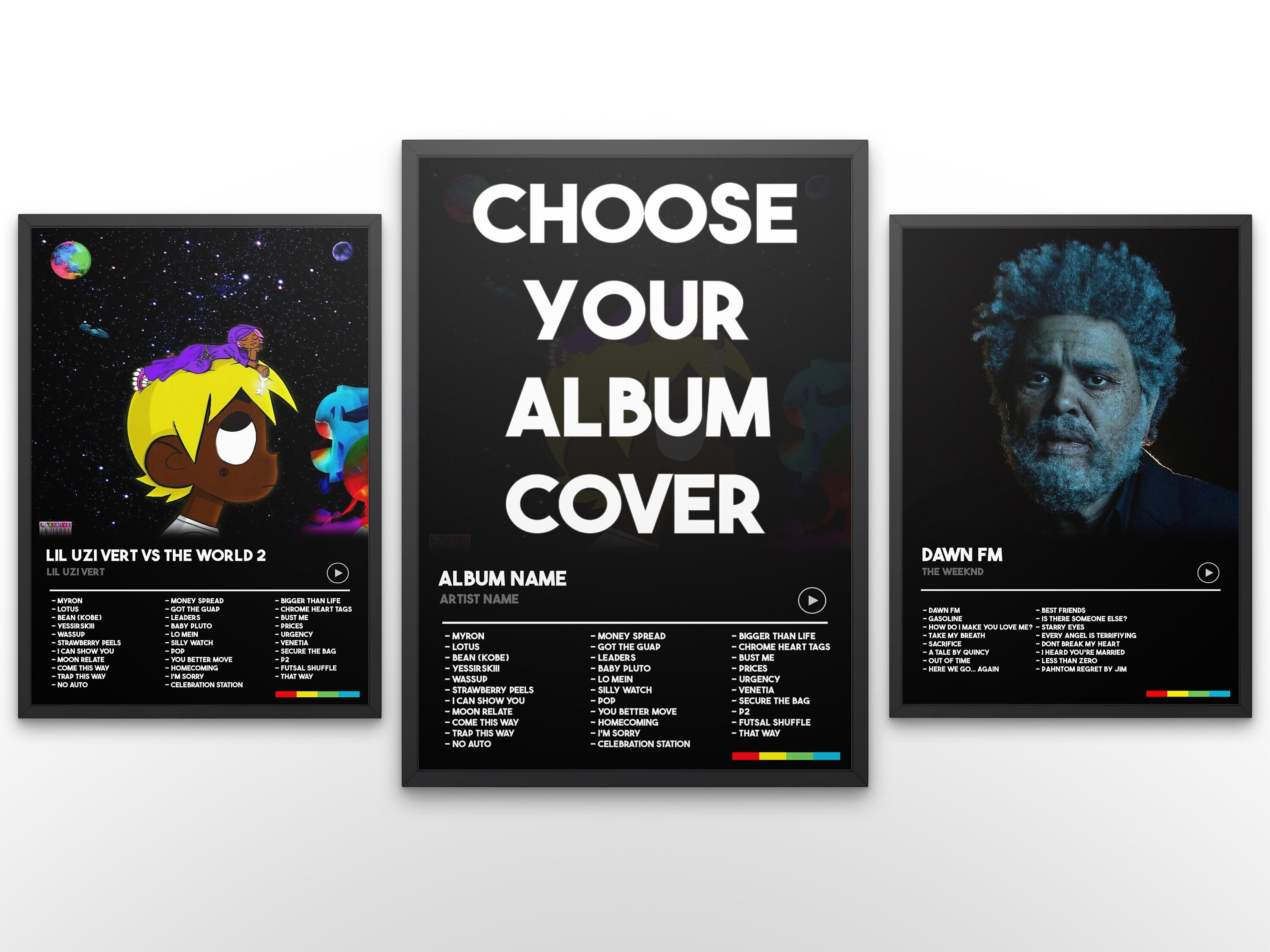 Custom Album Cover Tracklist Poster Album Cover Posters Etsy