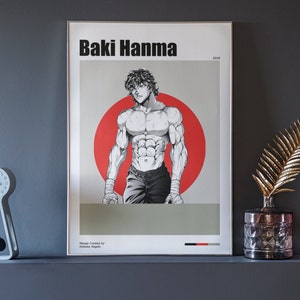 Hanma Yujiro Figure, Standing Sign Fans, Anime Baki Hanma, Kaioh Retsu