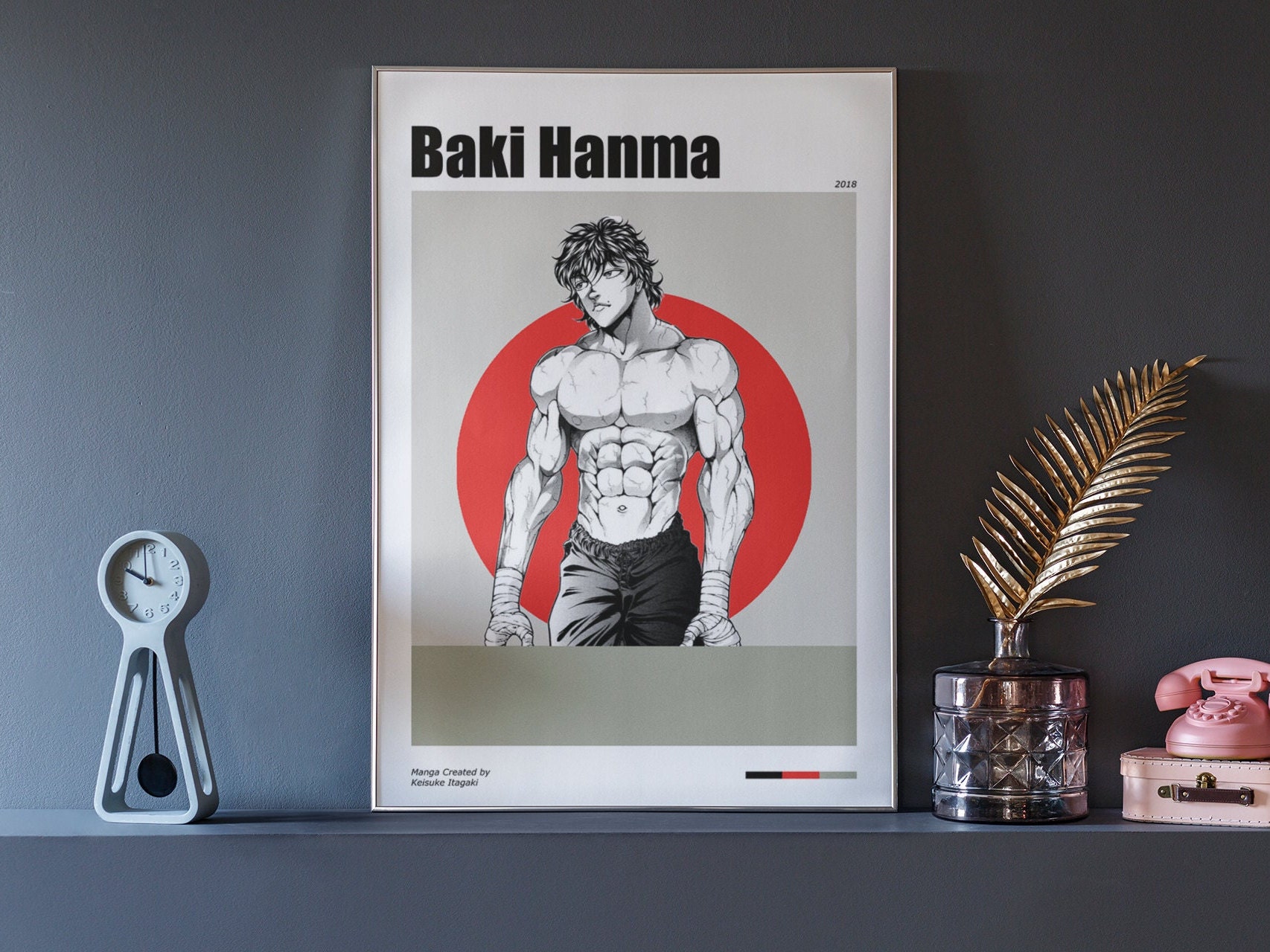 Quadro Decorativo Anime Baki O Campeão Arte Hanma Mangá