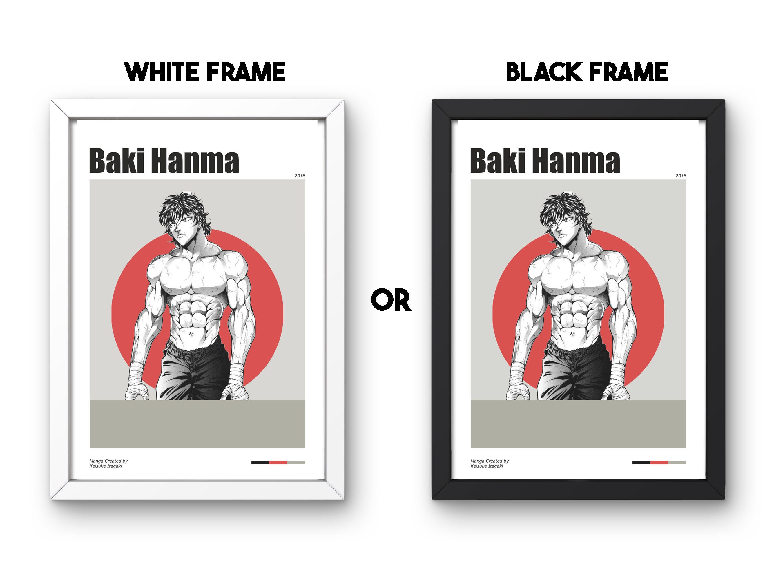 Anime Posters Baki Hanma Poster (2) Canvas Wall Art Prints for Wall Decor  Room Decor Bedroom Decor Gifts 8x10inch(20x26cm) Frame-Style : :  Home