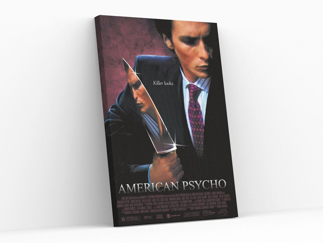 American Psycho Movie Poster Patrick Bateman Thick Gallery Wrapped
