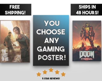 Custom Gaming Poster Canvas Print, Framed Canvas Wall Art Décor, Gamer Gifts, Gaming Décor, Gaming Gifts, Personalized Gaming Gifts For Him