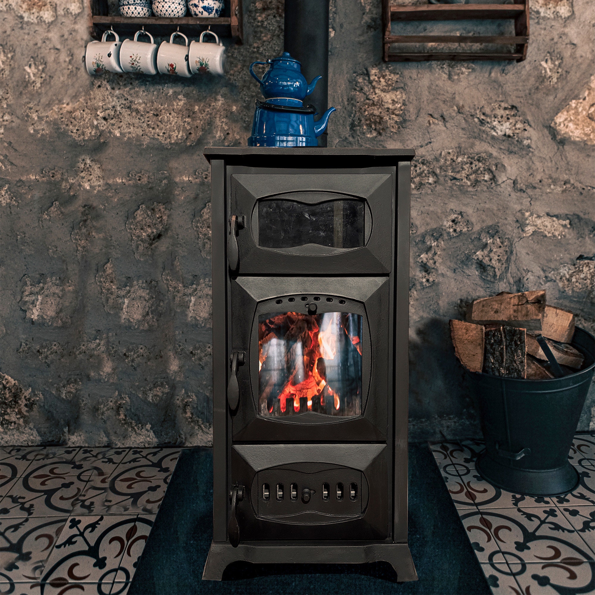 Cast Iron Wood Stove Camping Wood Stove for a Birthday Gift - Etsy