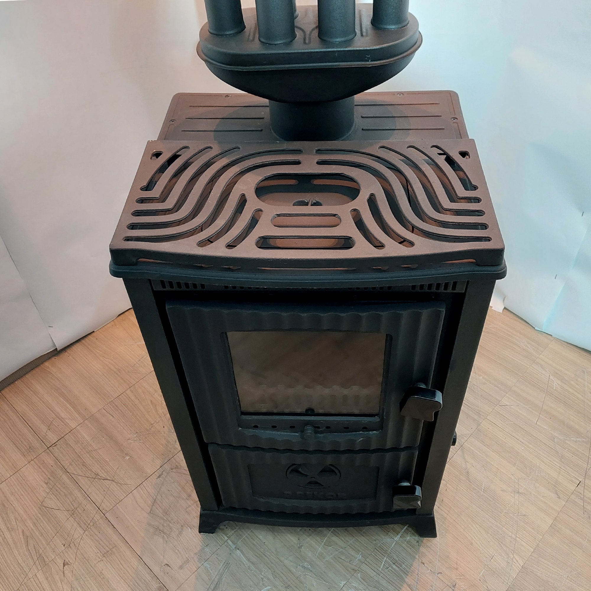 Estufa de hierro fundido negro, chimenea ardiente, estufa de leña, estufa  de cocina, estufa de granja con horno, pozo de fuego, regalo transformador,  121 libras-55 kg -  España